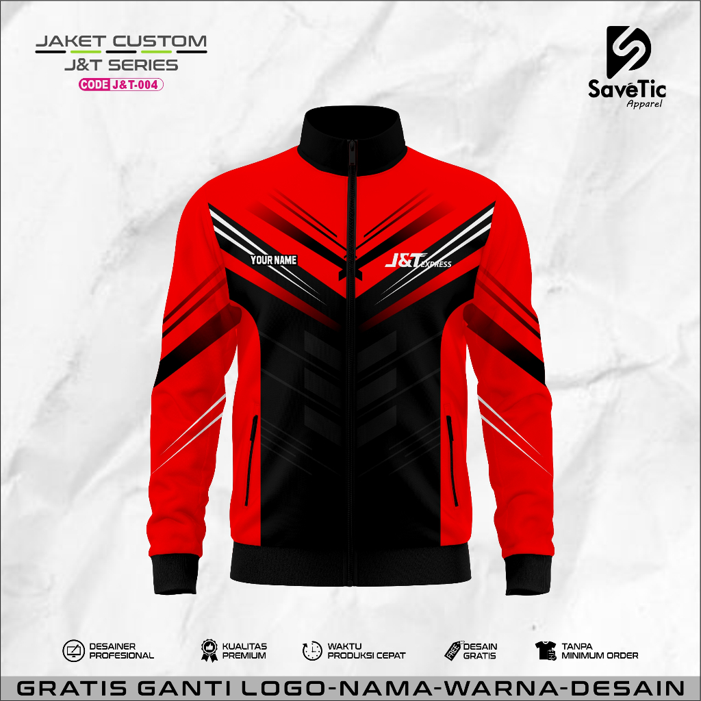Jaket J&T Full Printing Sublim/Jaket J&T Express Original/Jaket Logistic JNT/Jaket Custom/Jaket Kuri