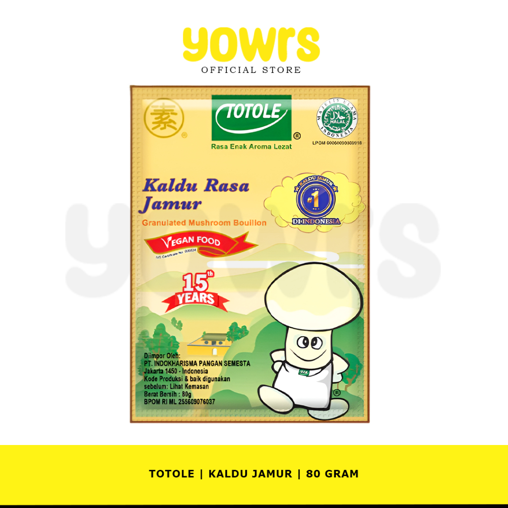 TOTOLE Kaldu Jamur 80 gram | TOTOLE Kaldu Rasa Jamur 80gr | TOTOLE Mushroom Bouillon 80 gr