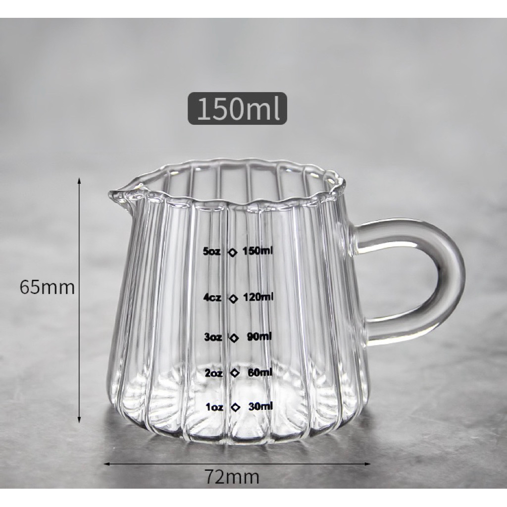 Bening Gelas Takaran Kaca Aesthetic Gelas Mug Kecil Cup Water Jug Pitcher Milk Pitcher Cangkir Kaca 