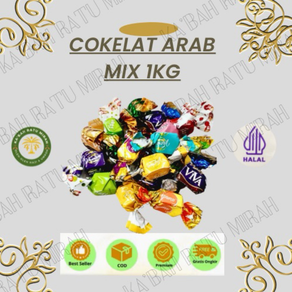 Coklat Arab Rasa Mix 1kg Coklat Arab Premium Coklat Oleh-oleh Haji