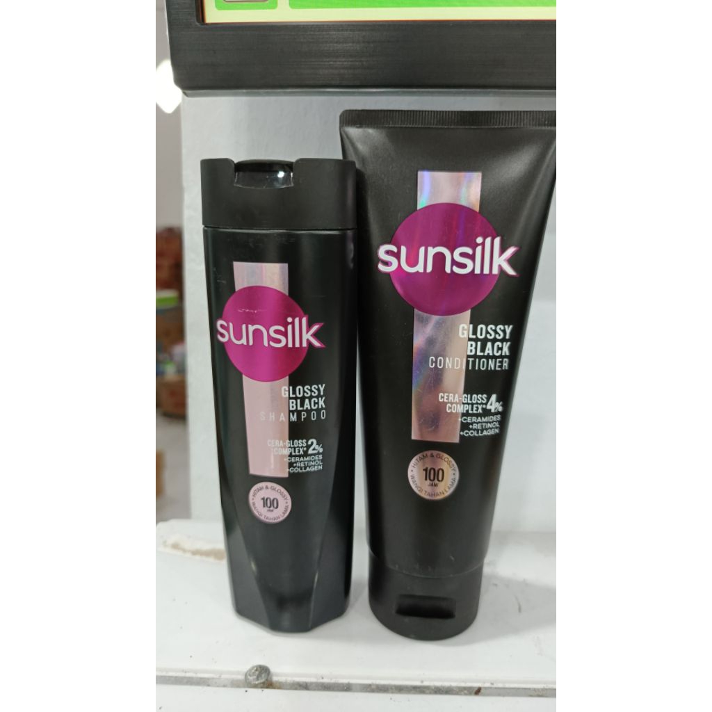 SUNSILK Shampo BLACK SHINE 160ml + SUNSILK conditioner black shine 160ml