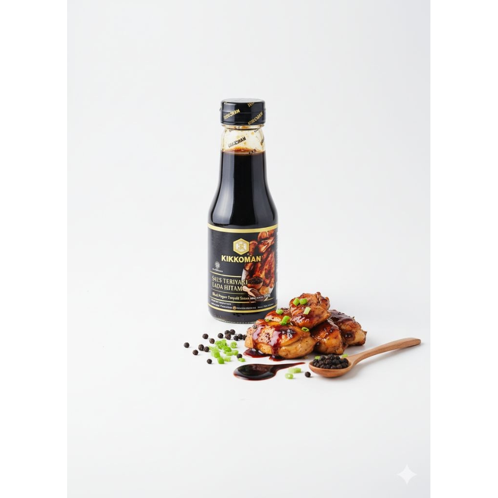 Kikkoman BLACK PEPPER  Lada Hitam 300gr / Sauce Black Pepper Kikkoman Lada Hitam 300gr / Lada Hitam 