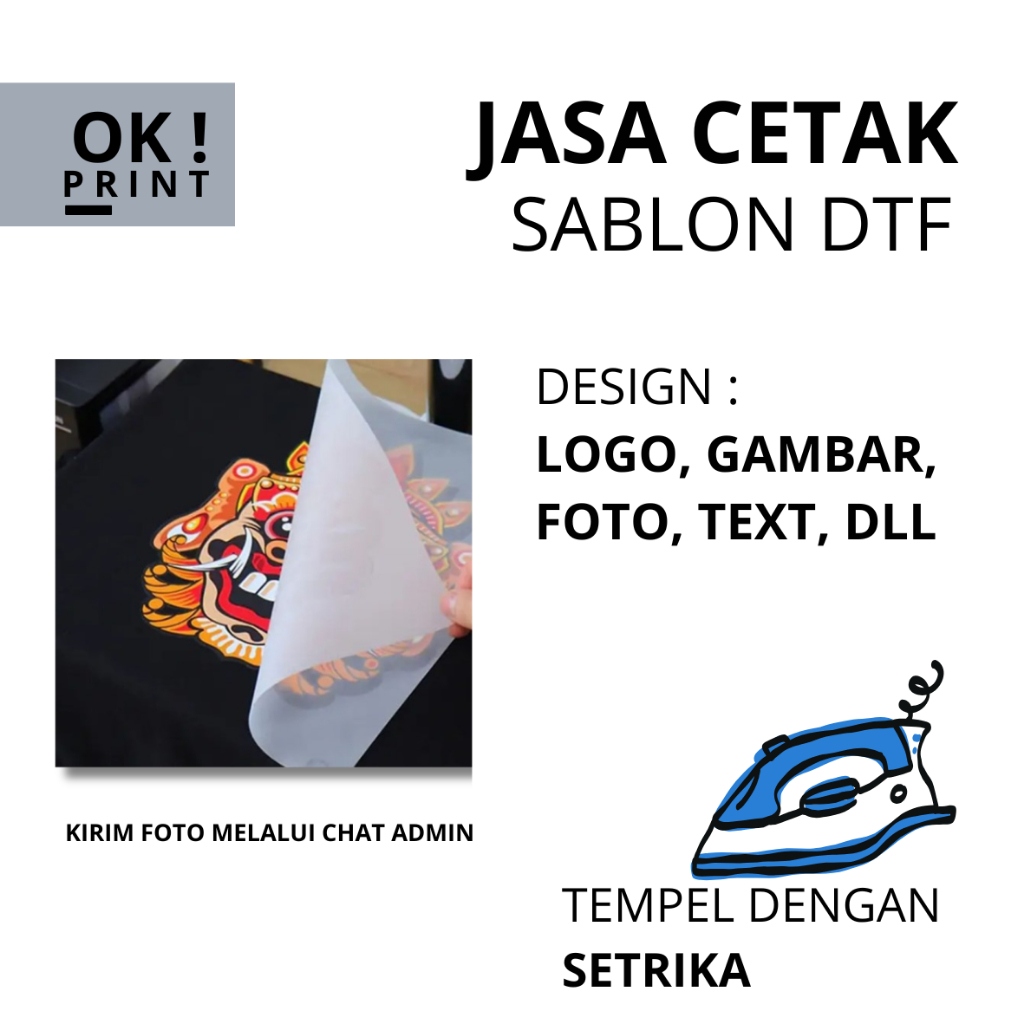 Jasa Cetak Sablon DTF Print Meteran Murah