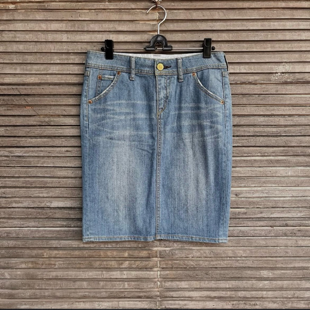 MMB - Rok Midi Pensil Denim Uniqlo