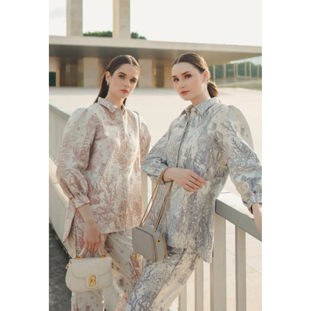 Benang Jarum El Mar Minorca Jacquard Shirt Orange