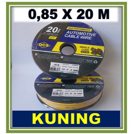 Kabel dcs 0,85 x 20 kuning / kabel bintik 0,85 x 20 / kabel mobil 0.85 / kabel 0.85 x 20 / kabel sep