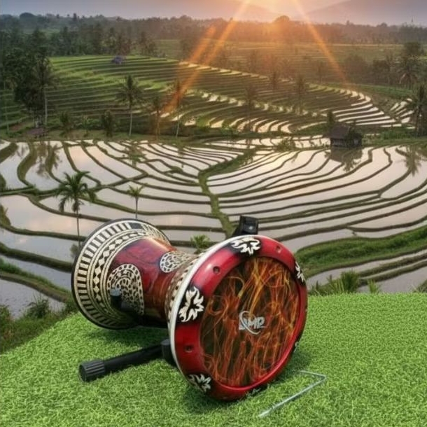 Darbuka motif dan polos 8inch bahan aluminium FREE KUNCI L