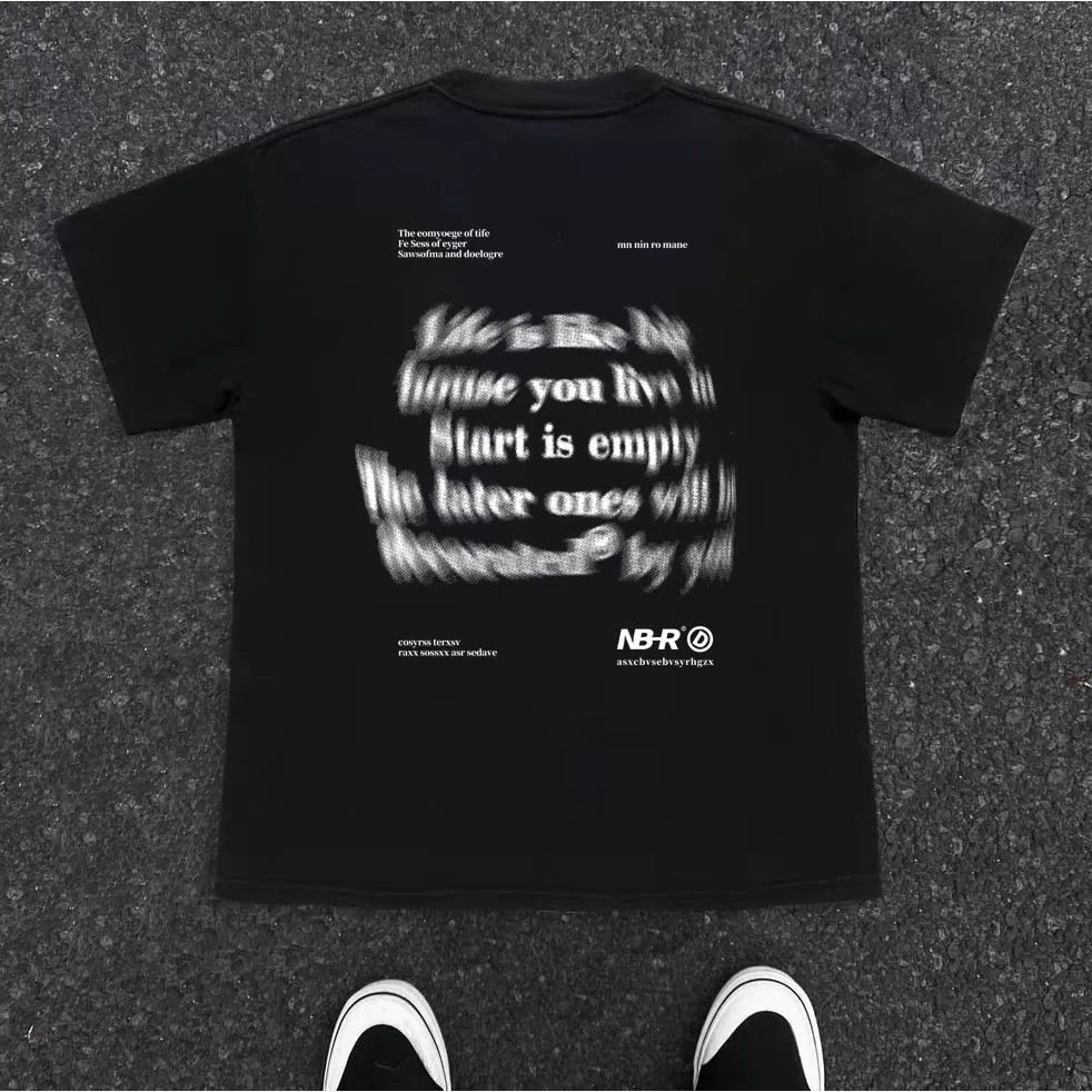 Baju Kaos Hip hop blurred letters | Kaos Pria Wanita Tshirt Premium