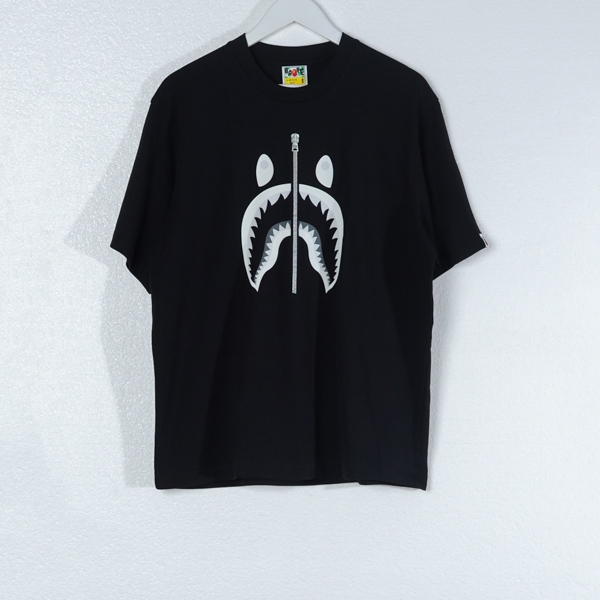 Kaos BAPE SHARK WGM OLIVE GREEN BLACK TSHIRT 100% ORIGINAL