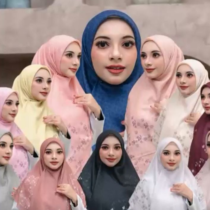 Voal Jumbo Denay | Segiempat Motif Syari | Hijab Motif Premium | Hijab Motif Denay Segiempat