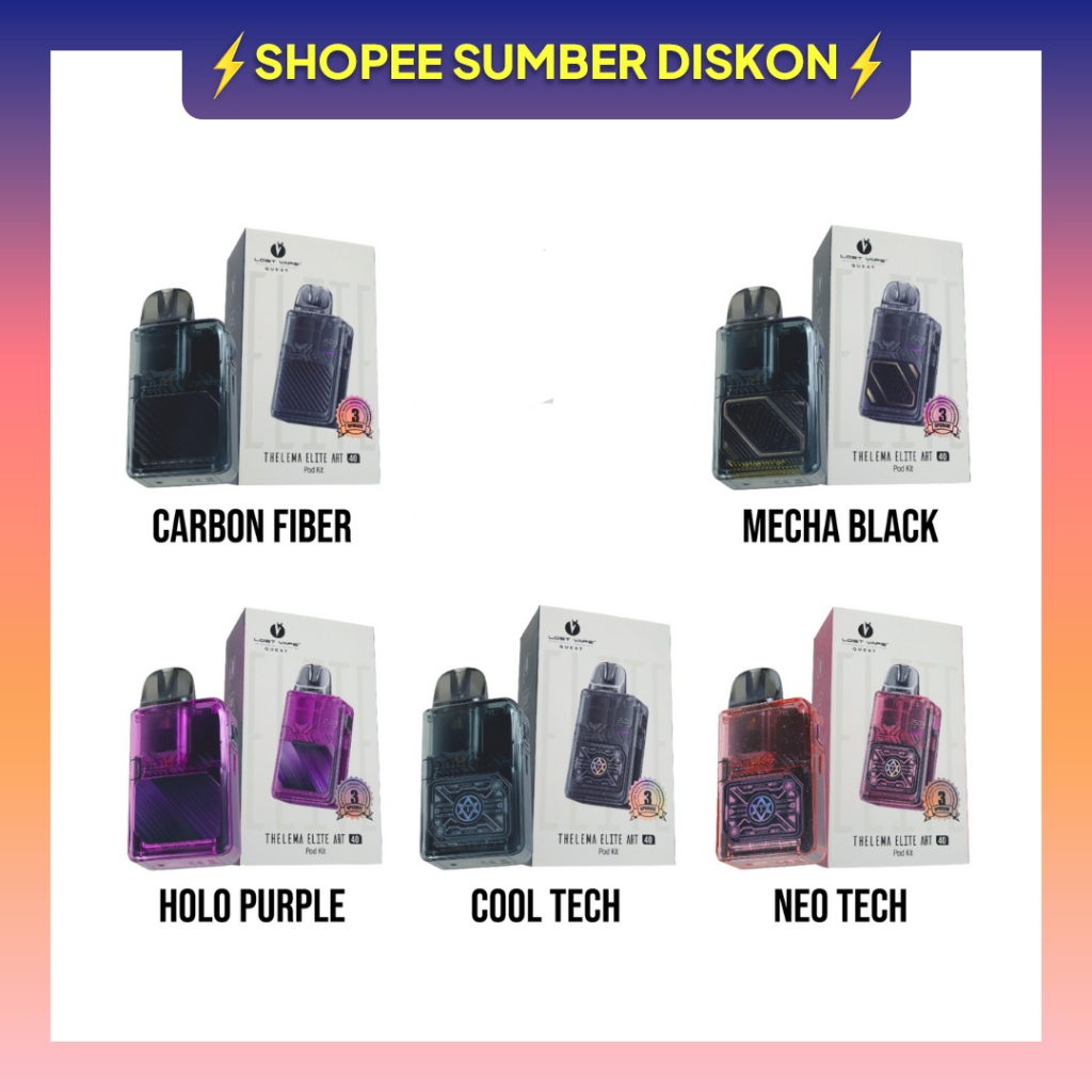 LostVape Thelema Elite 40 Art Pod Kit 40W 1400mAh 100% Authentic By Lost Vape