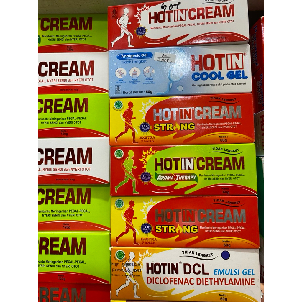Hot IN Cream ukuran 60gr (varian Hijau, Merah, Putih, Cool)