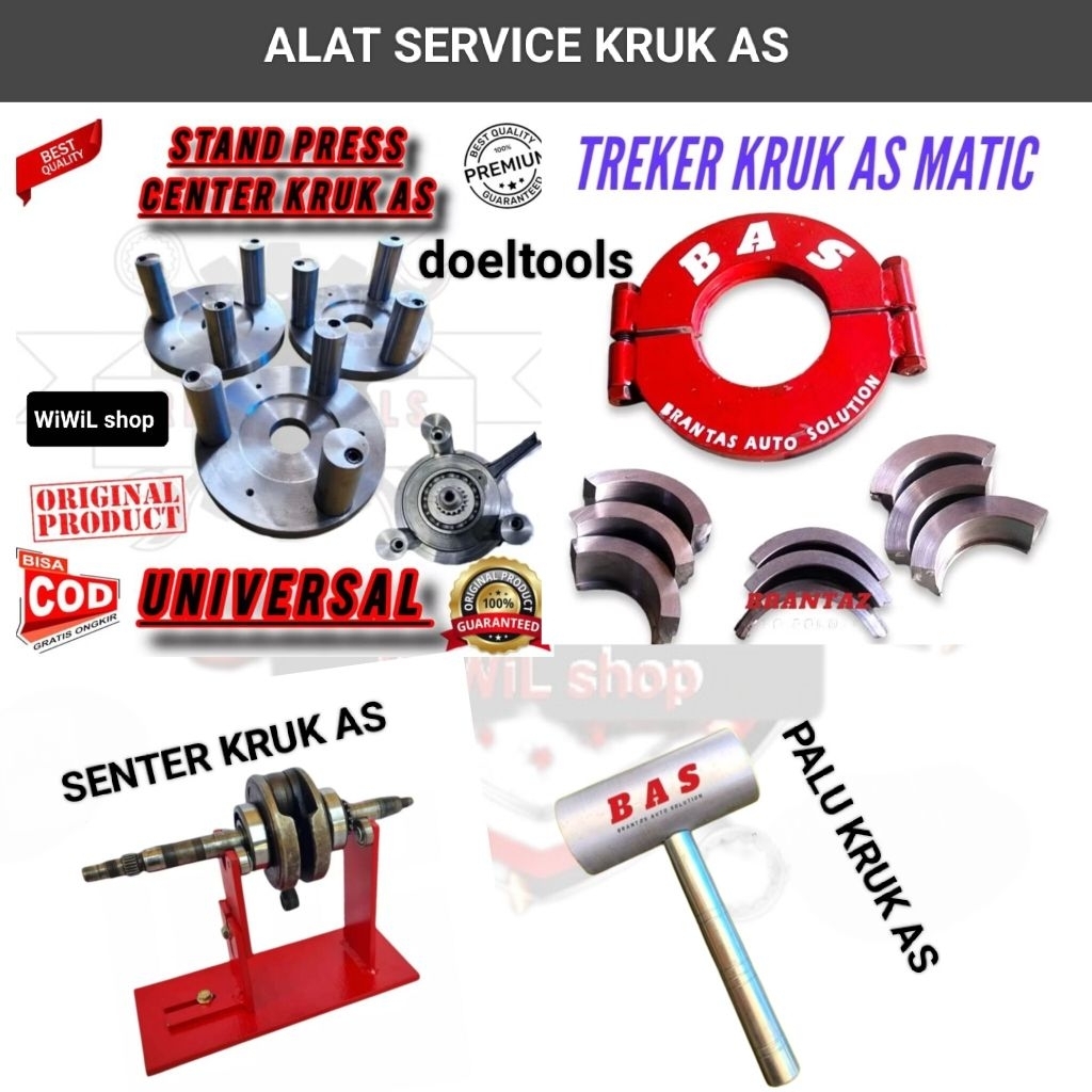SEPAKET Treker Chankshaft treker Kruk As All Matic,Beat,Mio,Vario 110,Vario 125,150  Alat Bantu Cent
