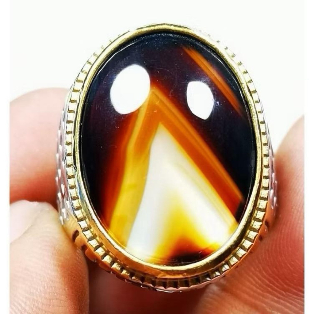 Batu akik natural sulaiman motif junjung derajat