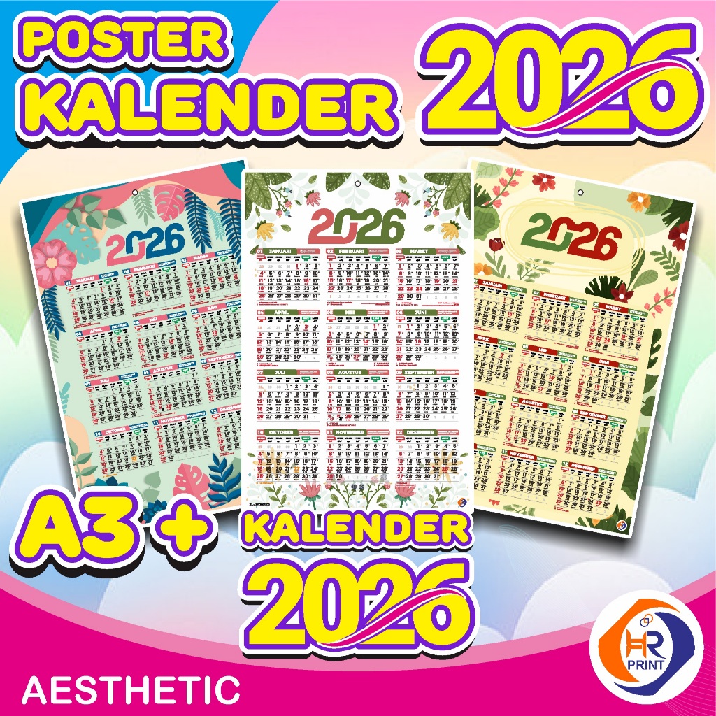 Kalender 2026 || Kalender Aesthetic 2026 || Kalender 2026  Lengkap || Kalender 2026 Murah || Kalende