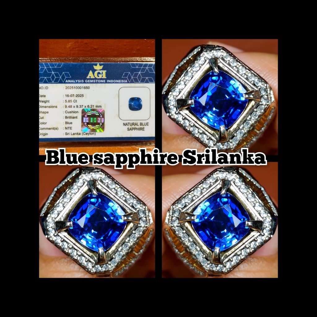 batu permata royal blue sapphire Srilanka HQ