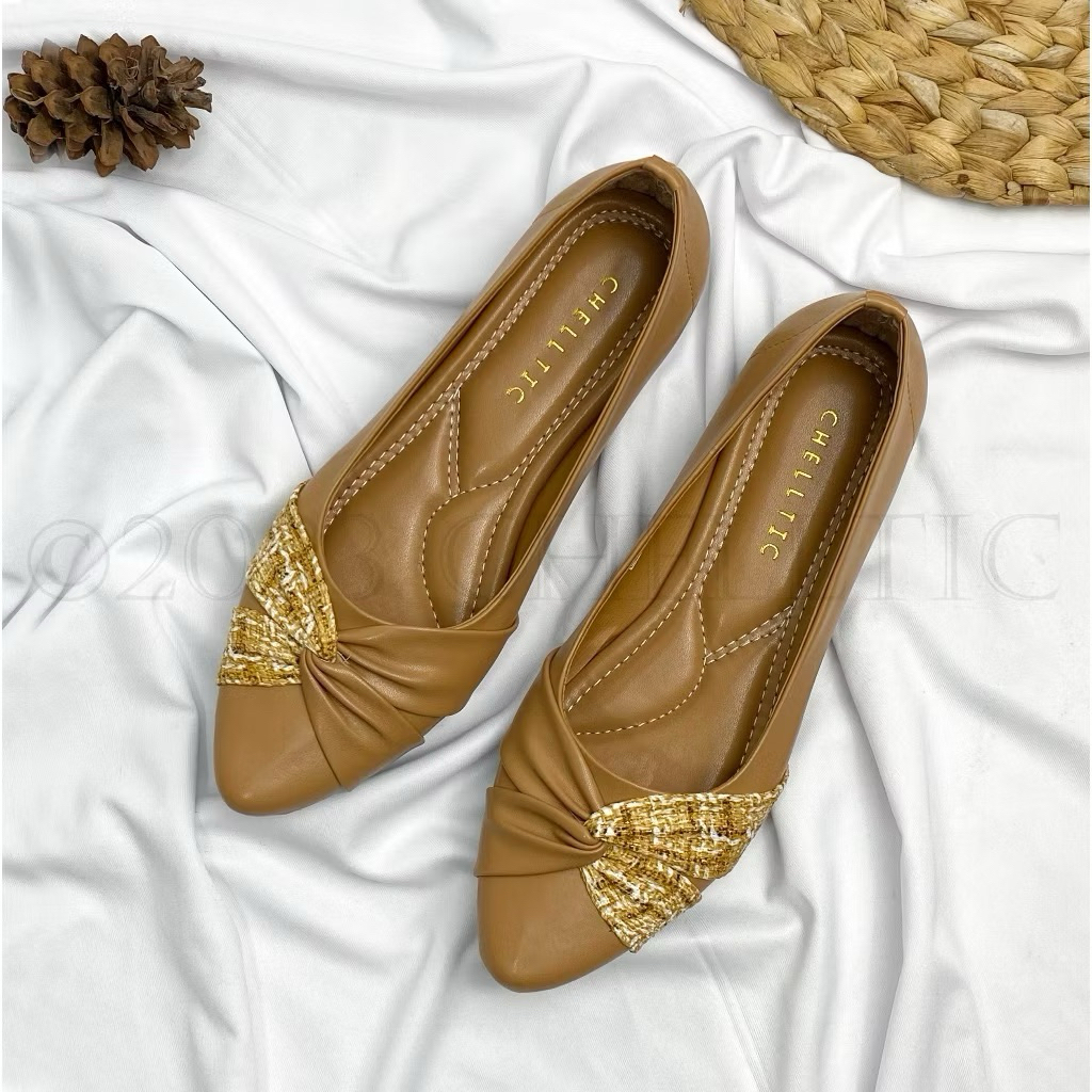CHELLTIC flatshoes wanita|sepatu balet|sepatu flat shoes Kekinian pansus Cewek|Selop Wanita Ballerin