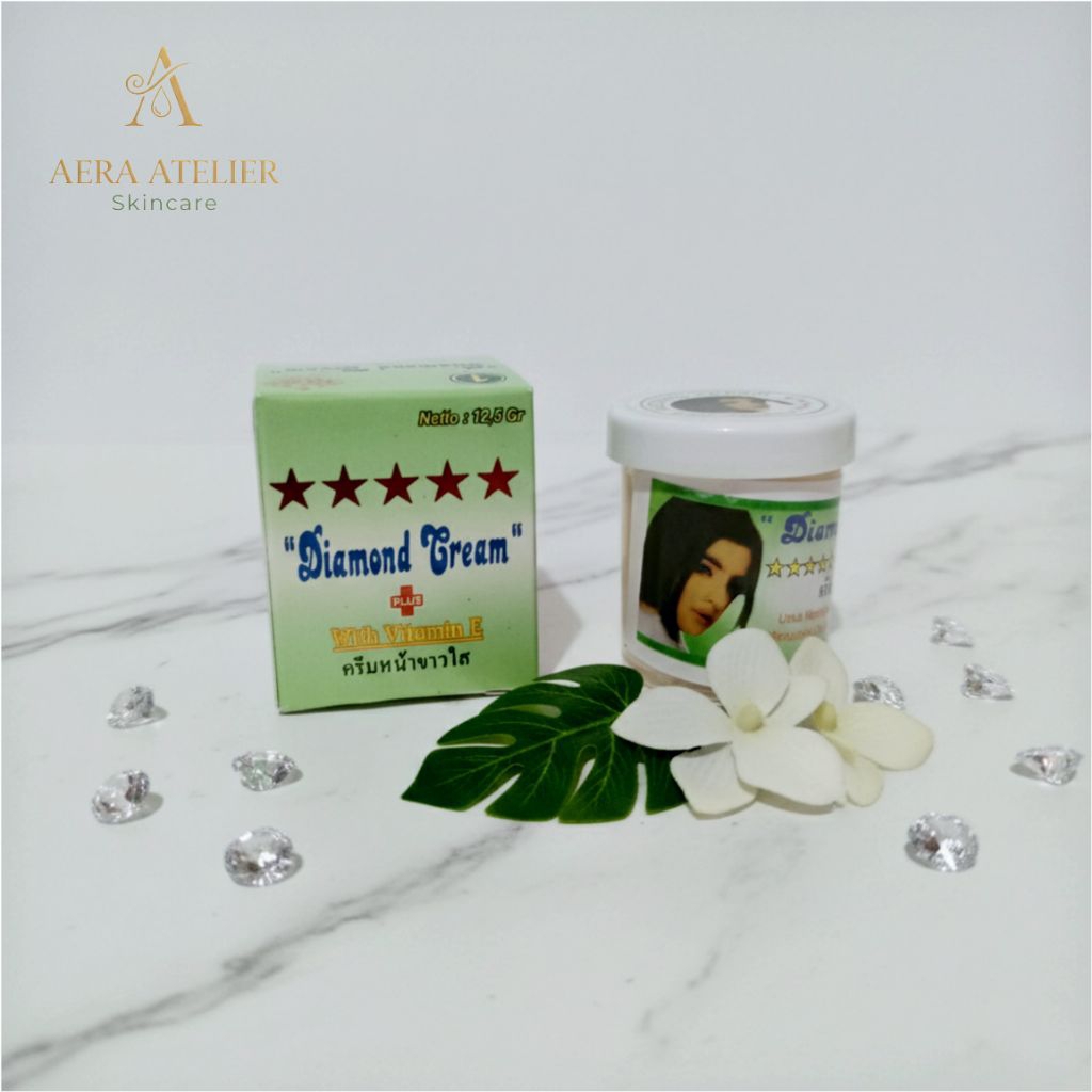 Diamond Cream Vitamin E Cream Pemutih Wajah Glowing, Mencerahkan & Melembabkan Krim Thailand Origina
