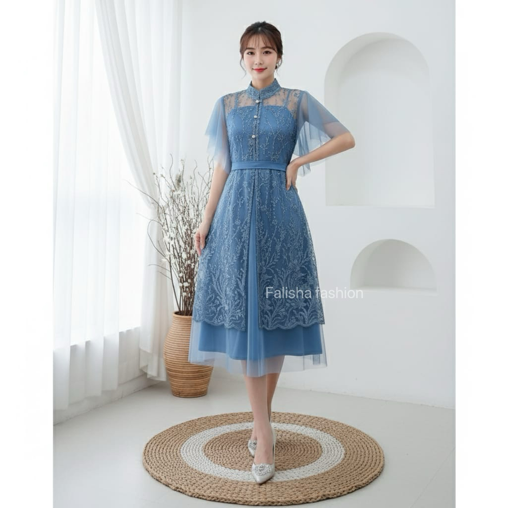 Dres Wanita Gaun Perempuan Dewasa Dressh Pakaian Remaja Model Baru Kondangan Wedding Terbaru 2025 Dr