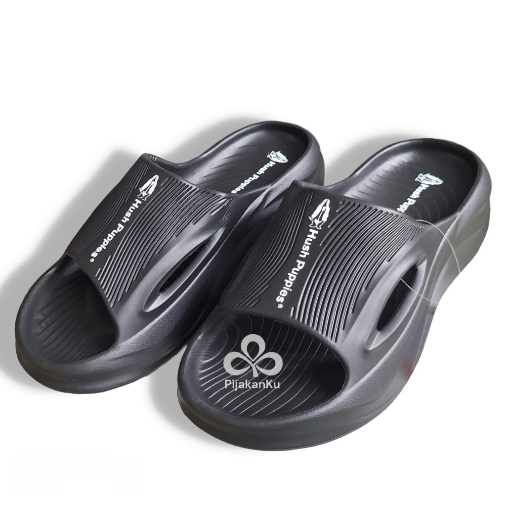 Sandal Slop Hjs HP Grade Original Side Pria Full Karet Tebal Tahan Air Slip On Anti Slip