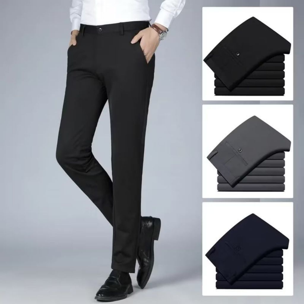 Celana Panjang formal Pria Slimfit Celana formal Celana Panjang Pria Slimfit Celana Kantor Pria Baha