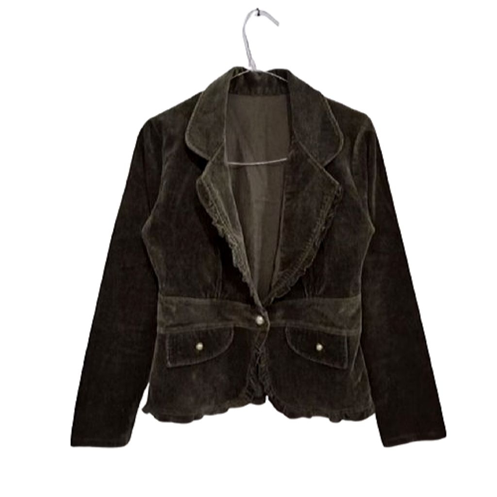 Corduroy Velvet Beludru Jacket Brown