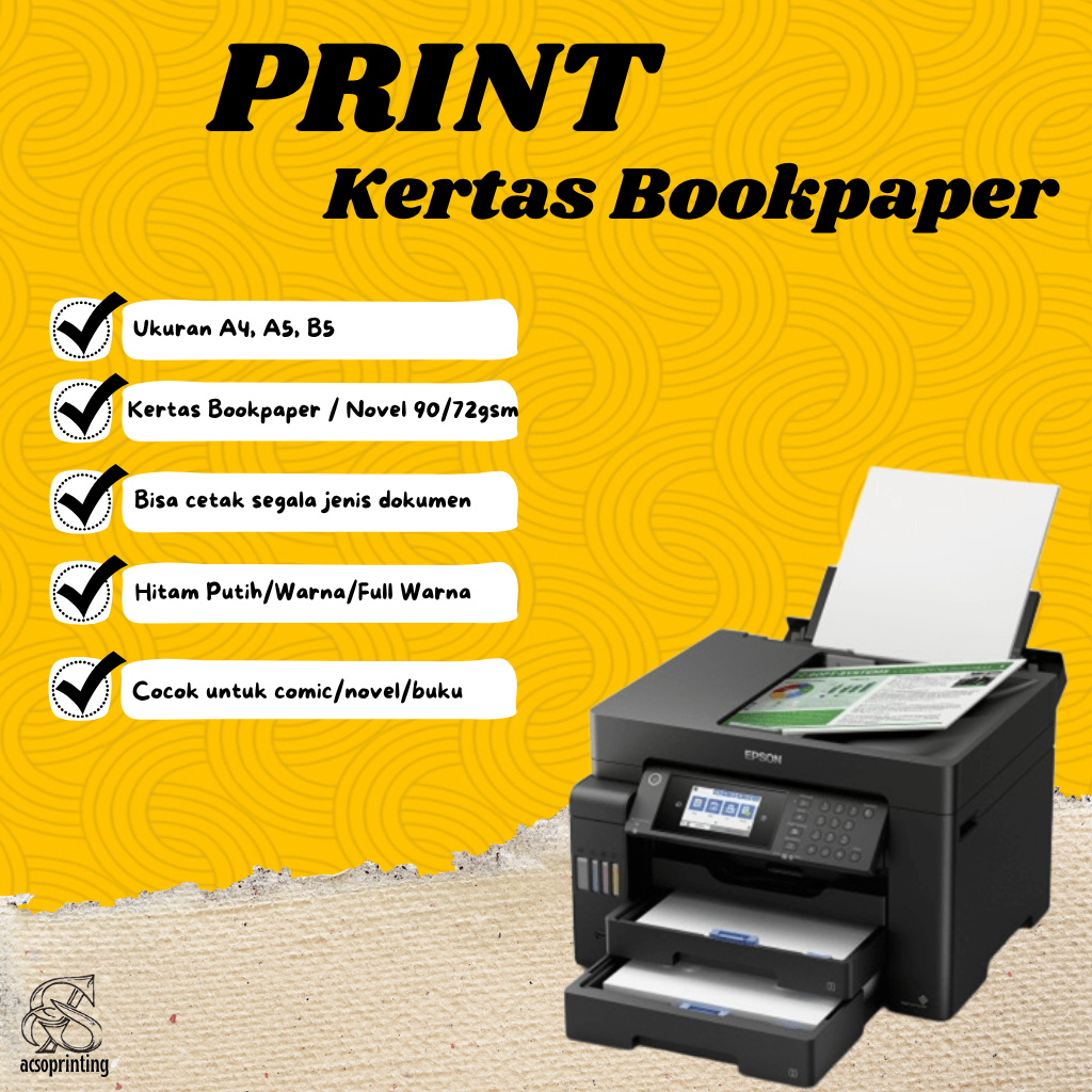 PRINT / CETAK BUKU NOVEL KOMIK A5 A4 B5 BOOKPAPER 90GSM