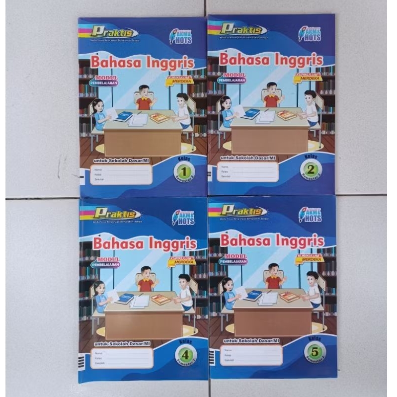 Buku LKS Praktis Modul Pembelajaran Bahasa Inggris Kelas 1,2,4,5 SD/MI Semester 2 Genap Kurikulum Me