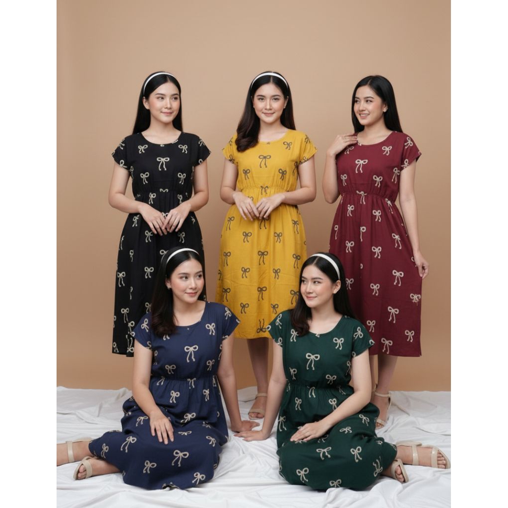 Daster Midi dress Pita, Daster Midi Bali, Daster Dress Bali.