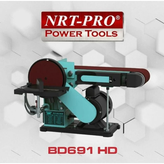 NRT-PRO Type 691HD Mesin Amplas Duduk Belt Disc Sander 6" 100 x 914