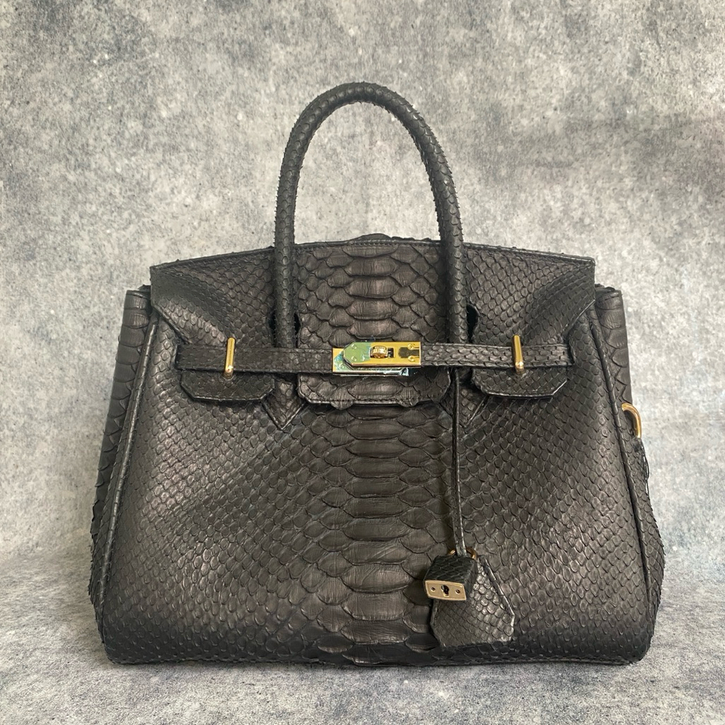 AA LEATHER Tas HB Kulit Ular Asli size 35