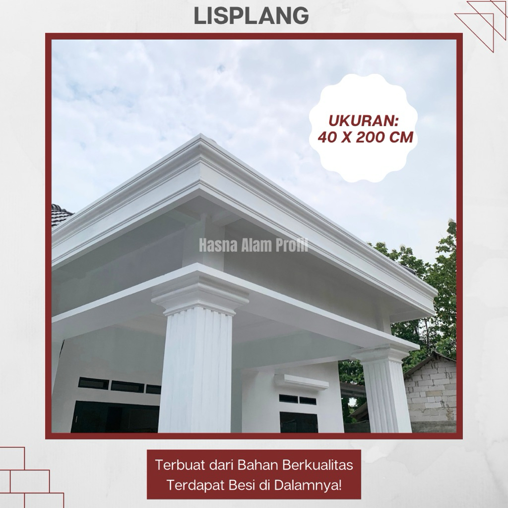 Lisplang Beton 40 x 200 cm – Lis Profil Rumah Minimalis, Lis Profil Beton, Dekorasi Bangunanl