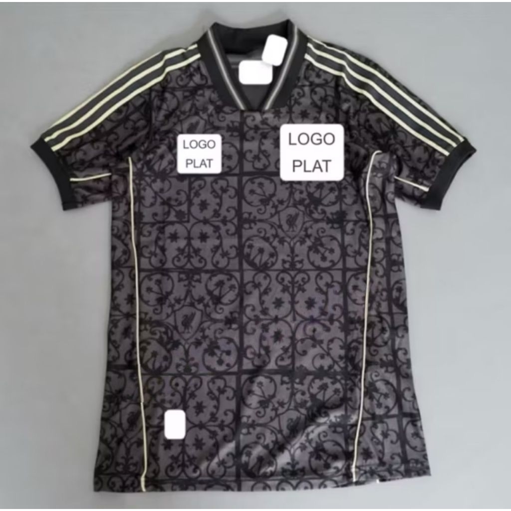 JERSEY BOLA LIVERPOOL LIFESTYLER HITAM MOTIF PLAYER ISSUE PI 2025 2026