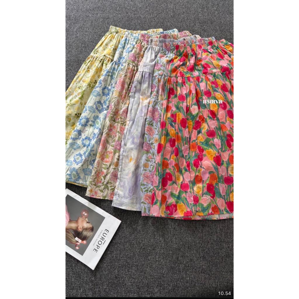 Rok Flower Katun Import + Furing