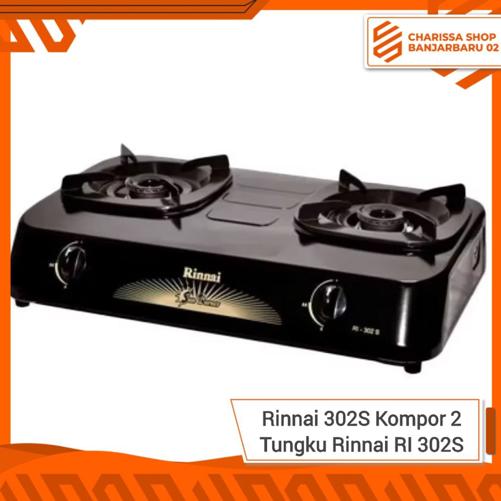 Kompor Gas 2 Tungku Rinnai 302S Kompor 2 Tungku Rinnai RI 302S