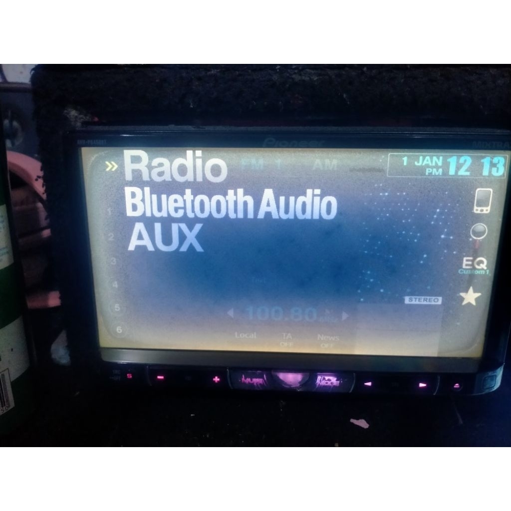 tape head unit Pioneer AVH 8450 bt bekas copotan