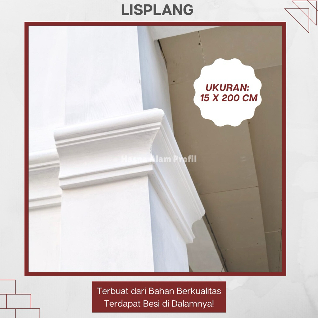 Lisplang Beton 15 x 200 cm – Lis Profil Rumah, Lis Profil Beton, Dekorasi Bangunan