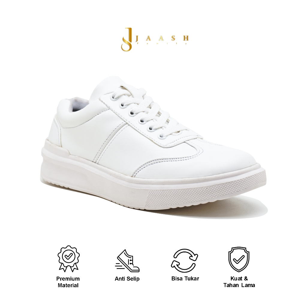 JAASH Family - Sepatu Sneakers Pria Hades White Casual Santai Original Shoes
