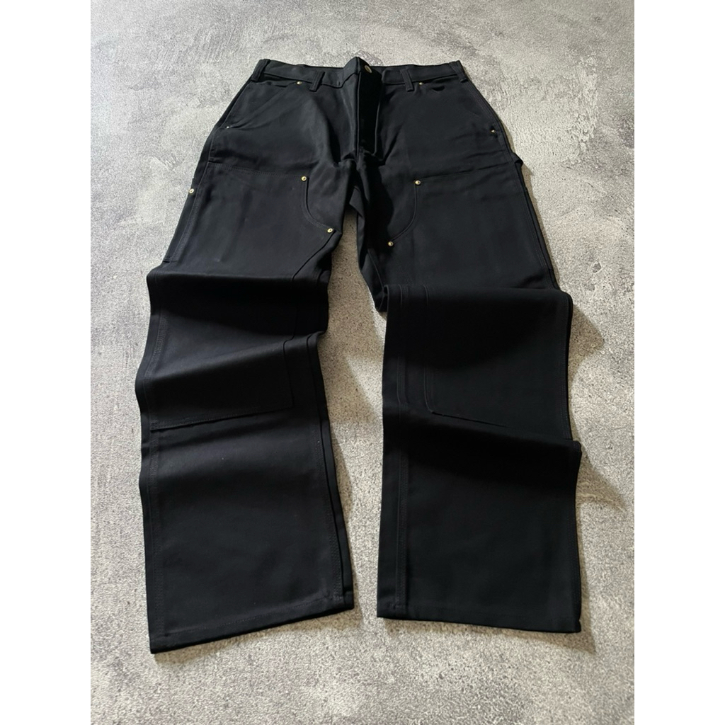 Carhartt double knee Pants B01 Blk Lose Fit