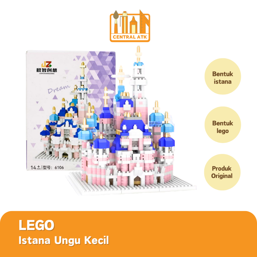 MAINAN ANAK LEGO ISTANA UNGU KECIL