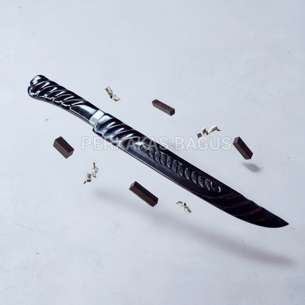 Pisau Dapur Kayu Ukir Premium – Alat Masak Unik, Tajam & Awet