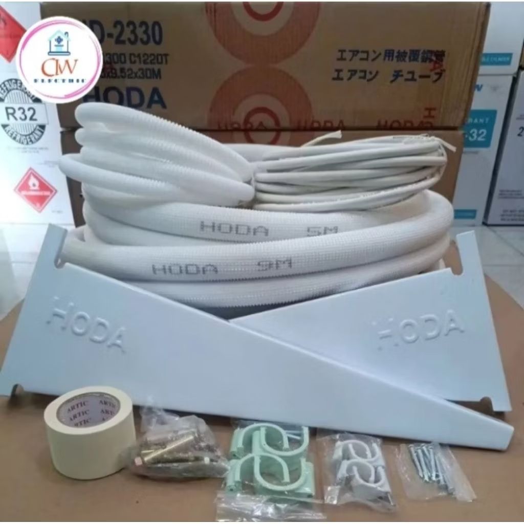 paket hoda 3 meter(link khusus)uk.1/4+3/8 untuk AC standard & low watt