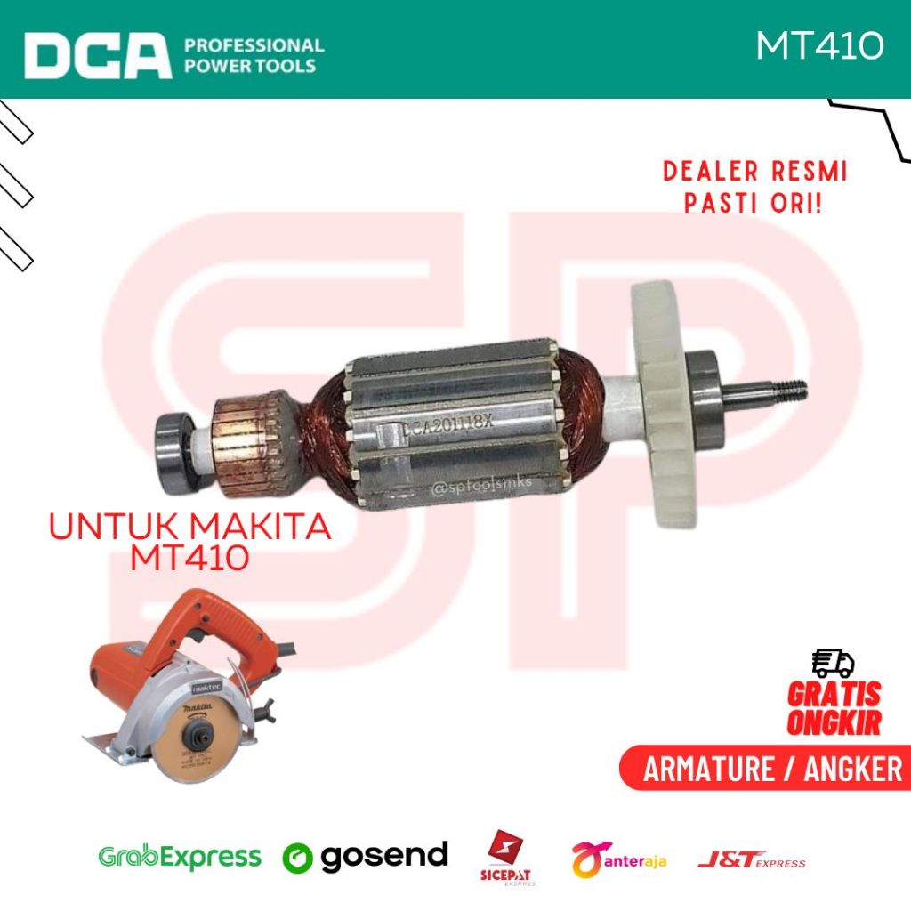 SPAREPART ARMATURE / ANGKER / GULUNGAN MESIN POTONG PEMOTONG KERAMIK TEGEL MAKITA MT410 DCA