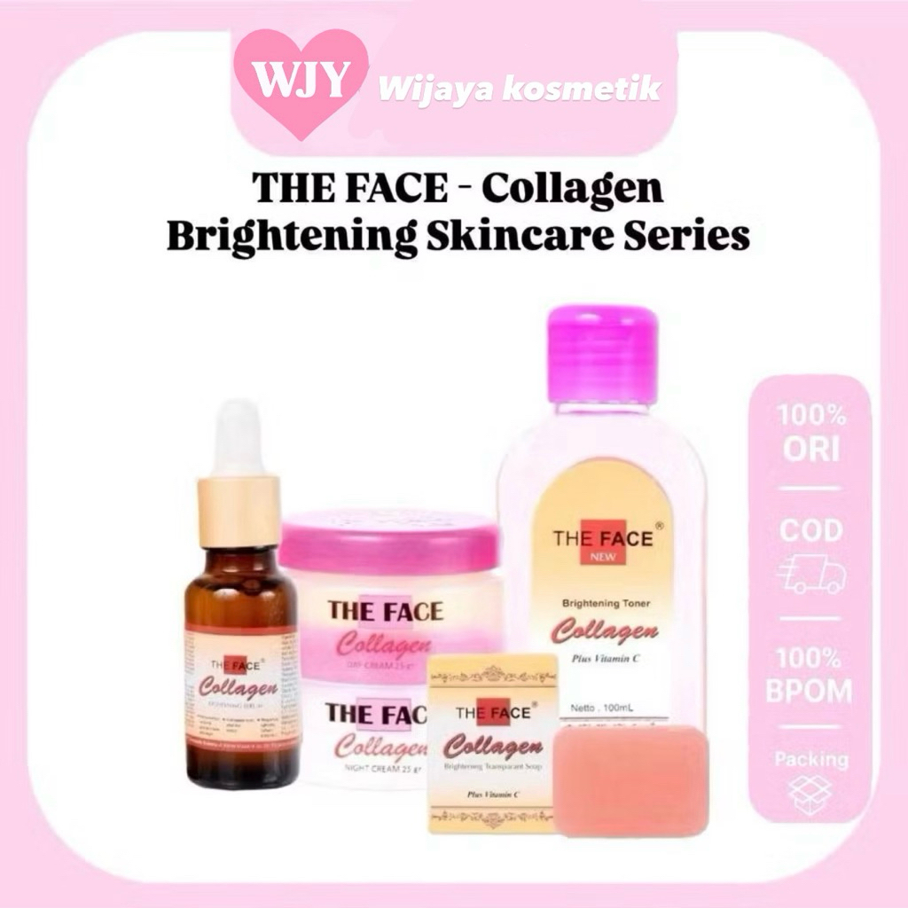 THE FACE - COLLAGEN BRIGHTENING SKINCARE SERIES - Brightening Soap and Toner | Lightening Serum |  D