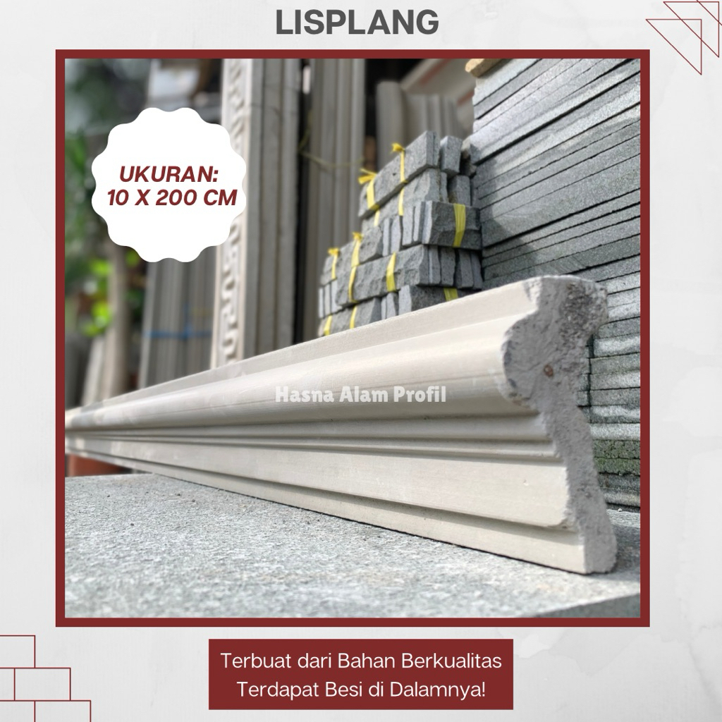 Lisplang Beton 10 x 200 cm – Lis Profil Rumah, Lis Profil Beton, Dekorasi Bangunan