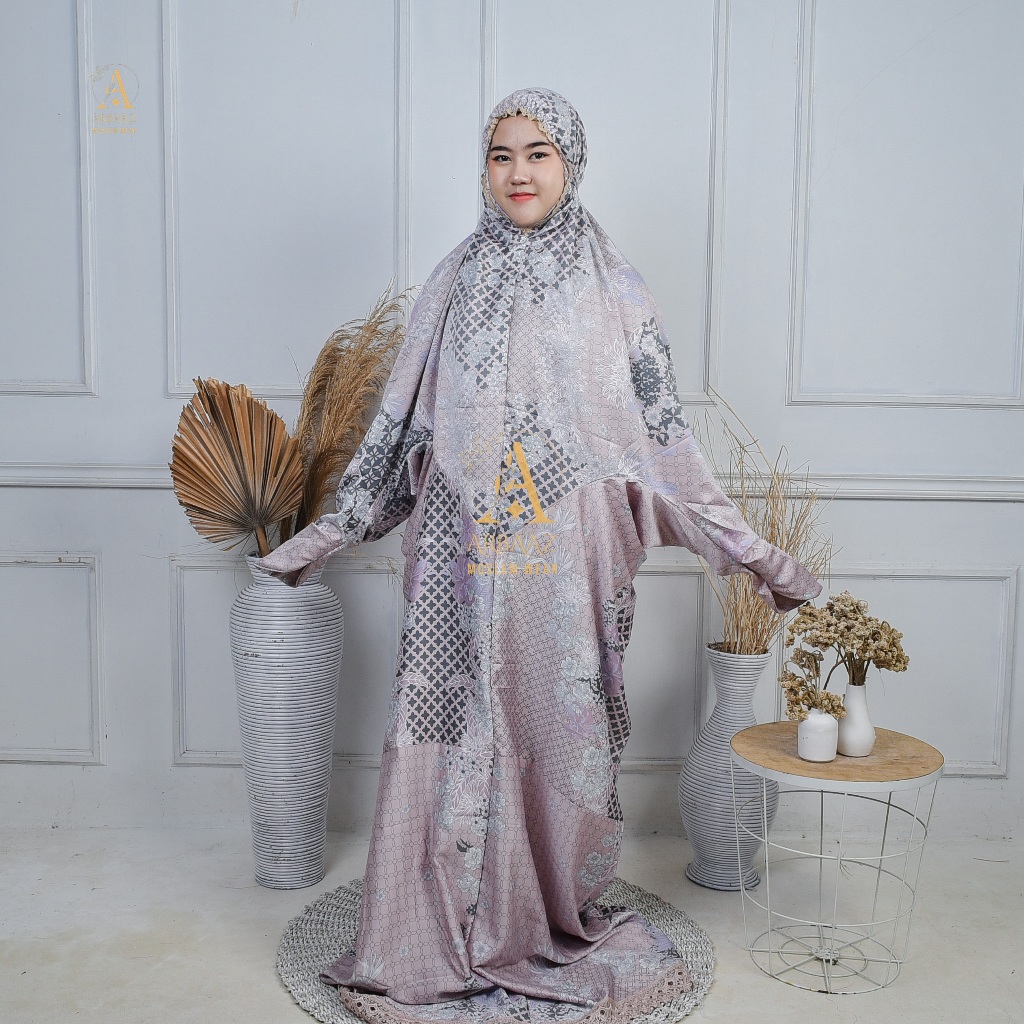 ARBAAZ - Mukena Terusan Turkey Series "Iznik" Silky Premium