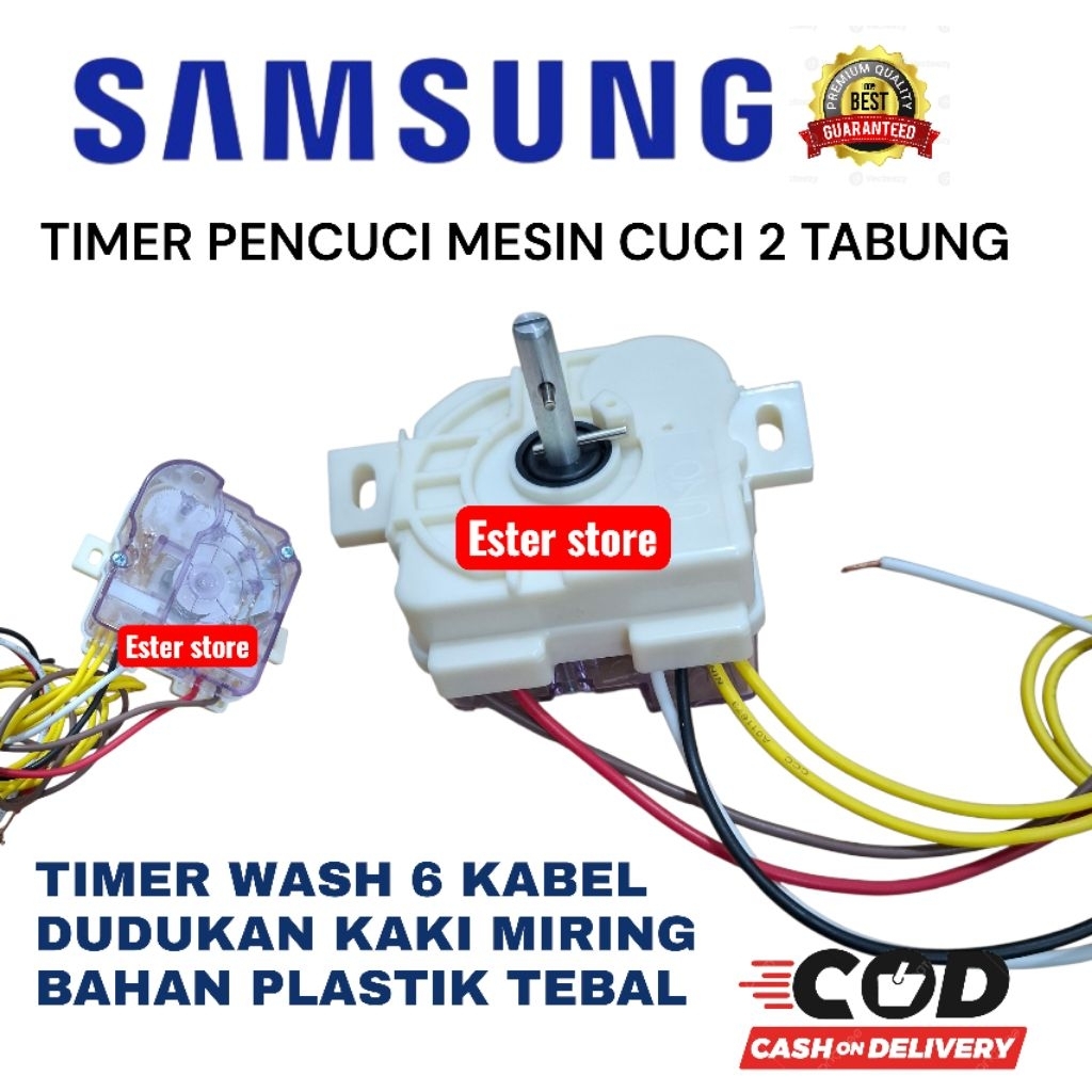 Timer Wash pencuci mesin cuci 6 kabel kuping/ kaki miring mesin cuci Samsung 2 tabung