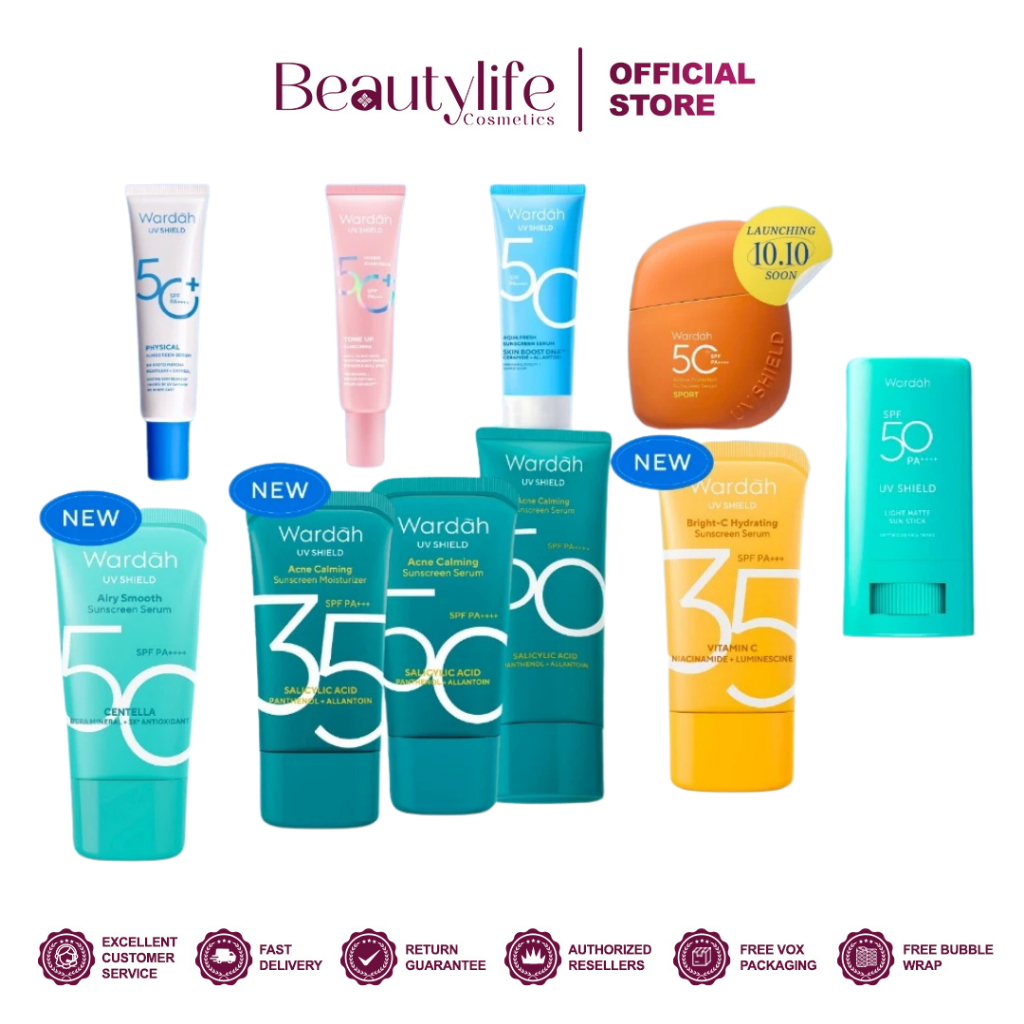 Wardah UV Shield Sunscreen All Series