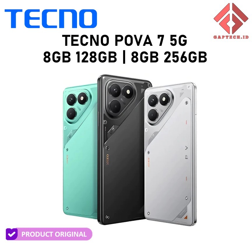 HANDPHONE TECNO POVA 7 5G 8GB 128GB | 256GB NFC GARANSI RESMI INDONESIA
