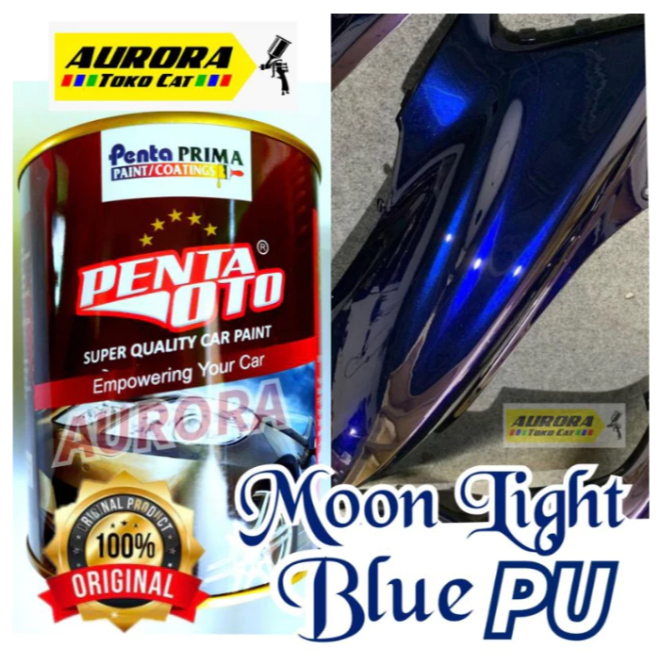 Cat Moonlight Blue PU Biru Candy Metalik Gelap Dark Moon Light Blue Penta Oto Custom Castem Kastem